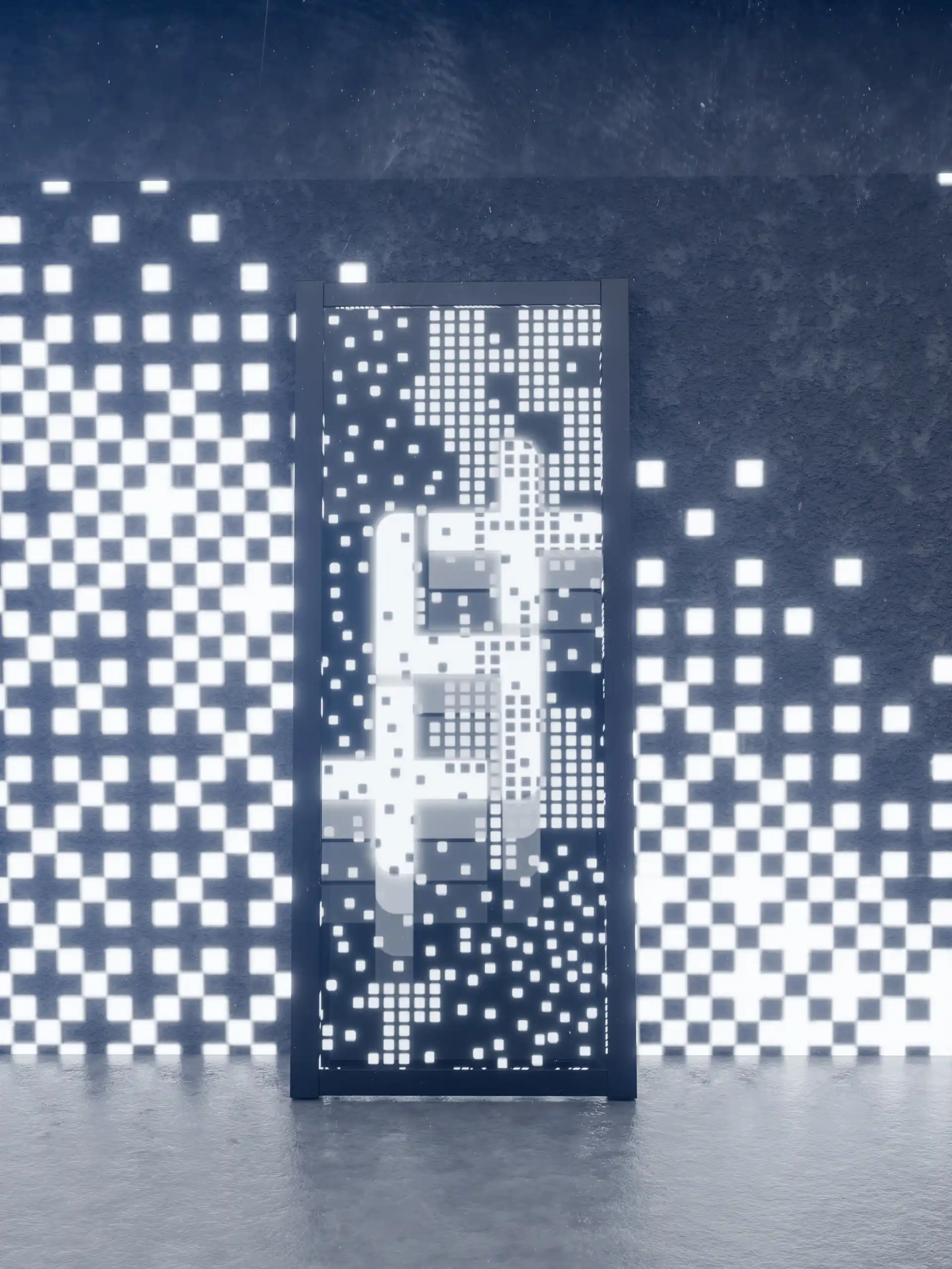 The smart glass panels switching to frosted privacy mode